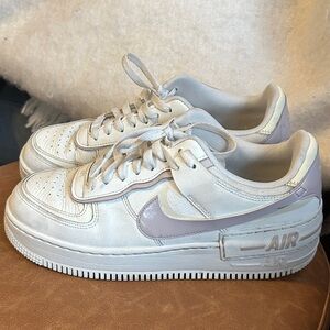 Nike Women's Sail Platinum Violet Sneakers Air Force 1